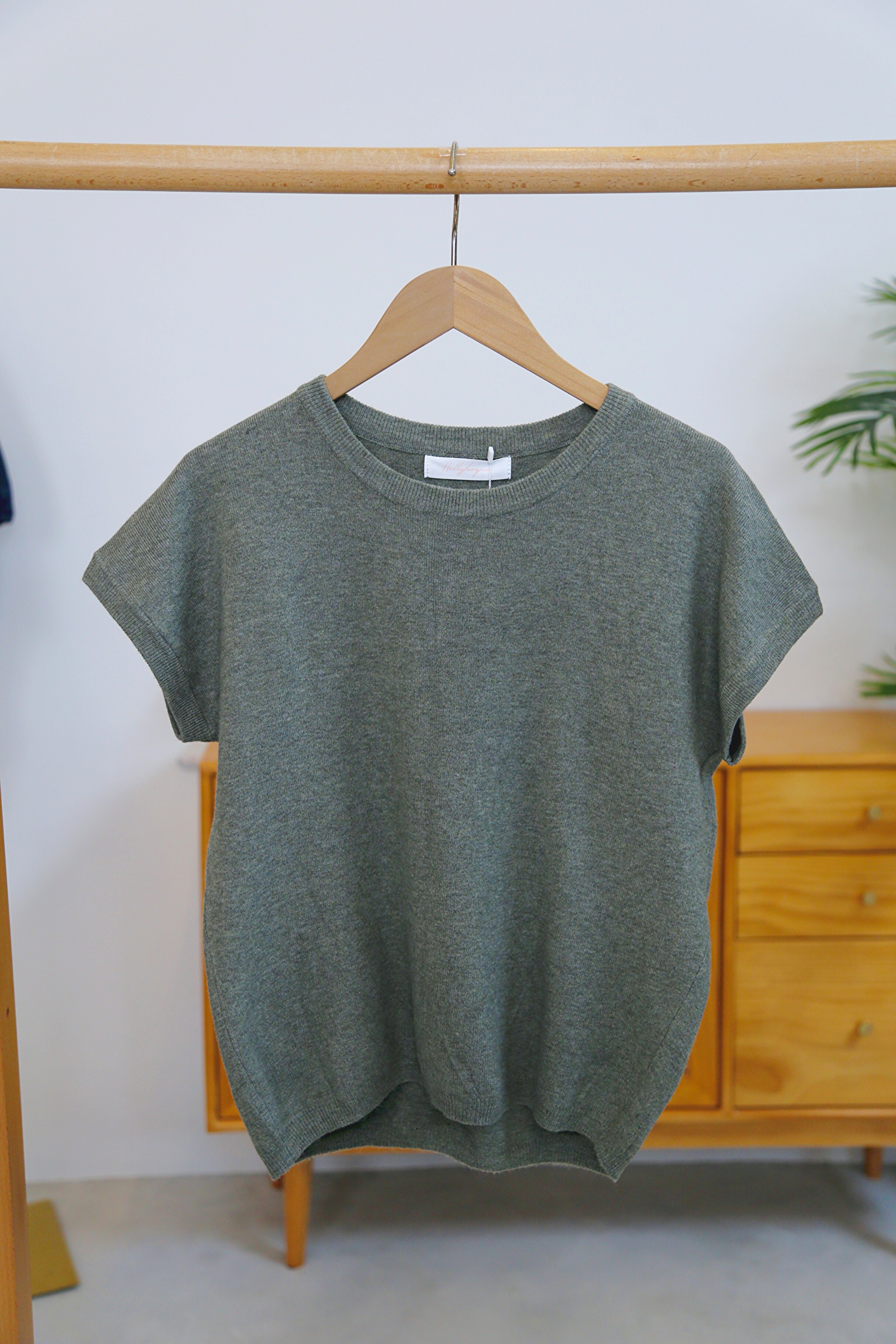 Bare Form Knit Blouse Sage (Backorder)