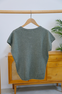 Bare Form Knit Blouse Sage (Backorder)