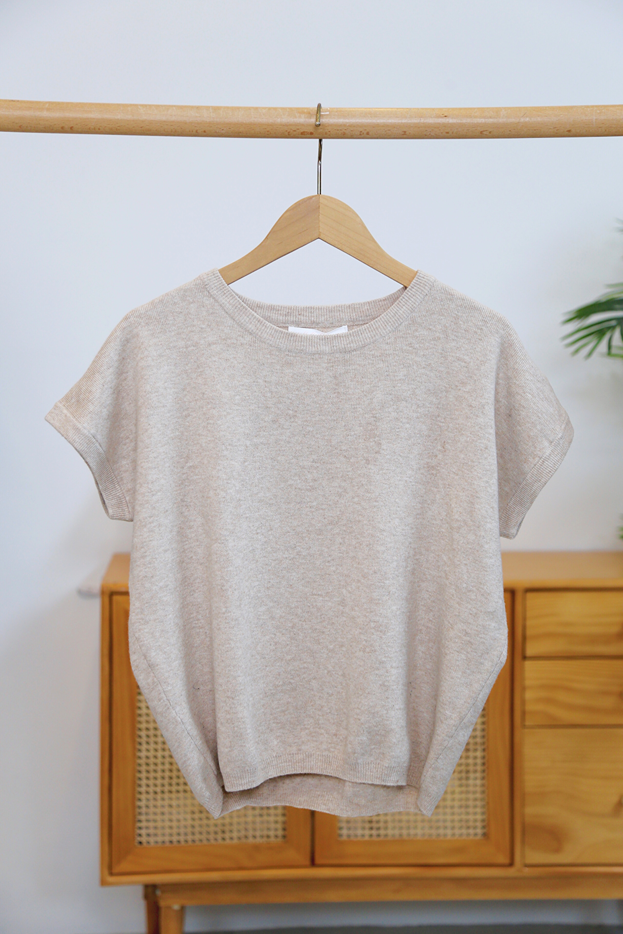 Bare Form Knit Blouse Oat (Backorder)