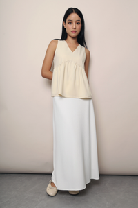 Bea Sleeveless Shift Blouse Ivory