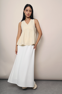 Bea Sleeveless Shift Blouse Ivory