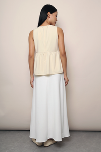 Bea Sleeveless Shift Blouse Ivory