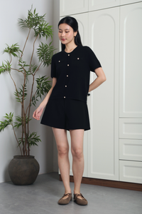 Bellagio Classy Knit Blouse Black