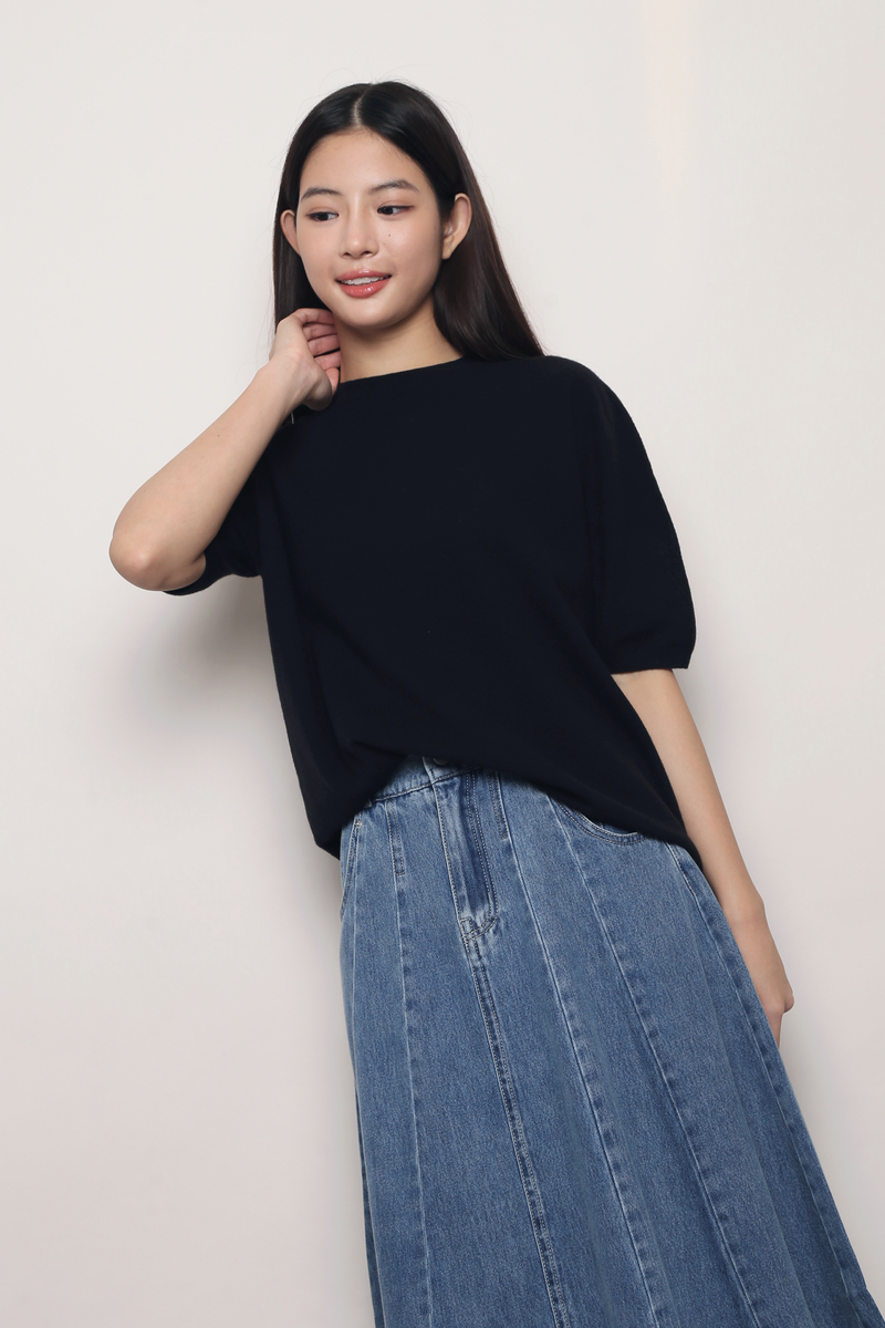 Better Basics Knit Blouse Black (Backorder)