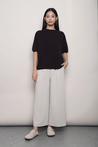 Better Basics Knit Blouse Deep Aubergine (Backorder)
