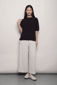 Better Basics Knit Blouse Deep Aubergine (Backorder)