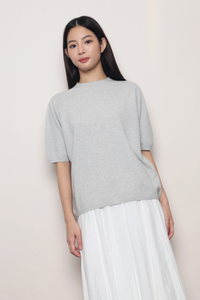 Better Basics Knit Blouse Heather Grey (Backorder)