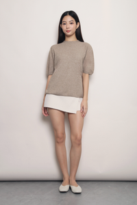 Better Basics Knit Blouse Taupe (Backorder)