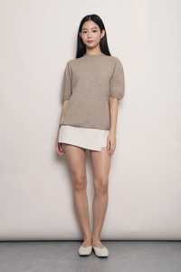 Better Basics Knit Blouse Taupe (Backorder)