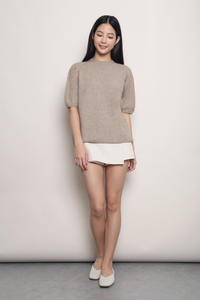 Better Basics Knit Blouse Taupe (Backorder)