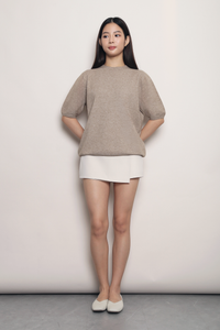 Better Basics Knit Blouse Taupe (Backorder)