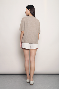 Better Basics Knit Blouse Taupe (Backorder)