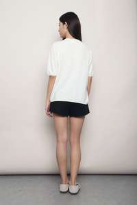 Better Basics Knit Blouse Off White (Backorder)