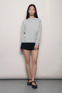 Between Seasons Knit Top Heather Grey (Backorder)