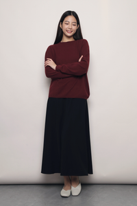 Between Seasons Knit Top Wine (Backorder)