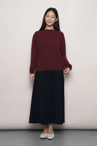 Between Seasons Knit Top Wine (Backorder)