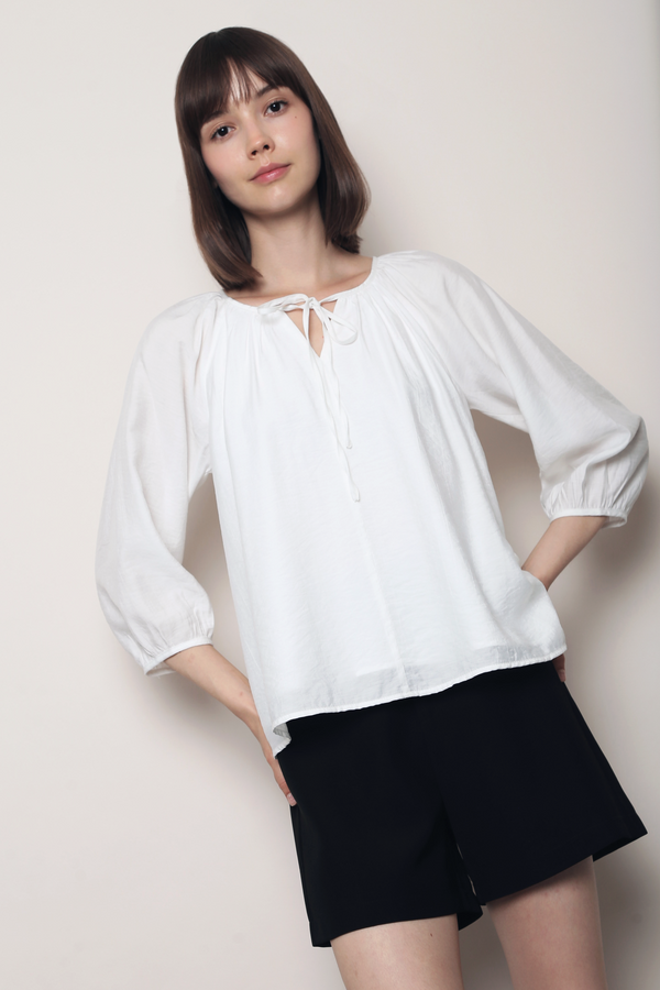 Blyth Gathered Blouse White