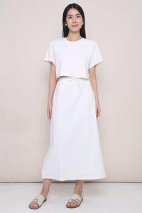 Bolin 2-Piece Sweater Skirt Set White (Restock)