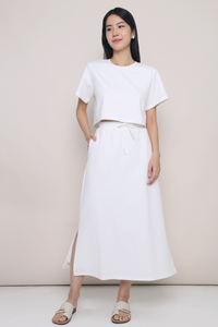 Bolin 2-Piece Sweater Skirt Set White (Restock)