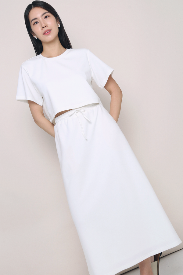 Bolin 2-Piece Sweater Skirt Set White (Restock)