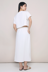 Bolin 2-Piece Sweater Skirt Set White (Restock)