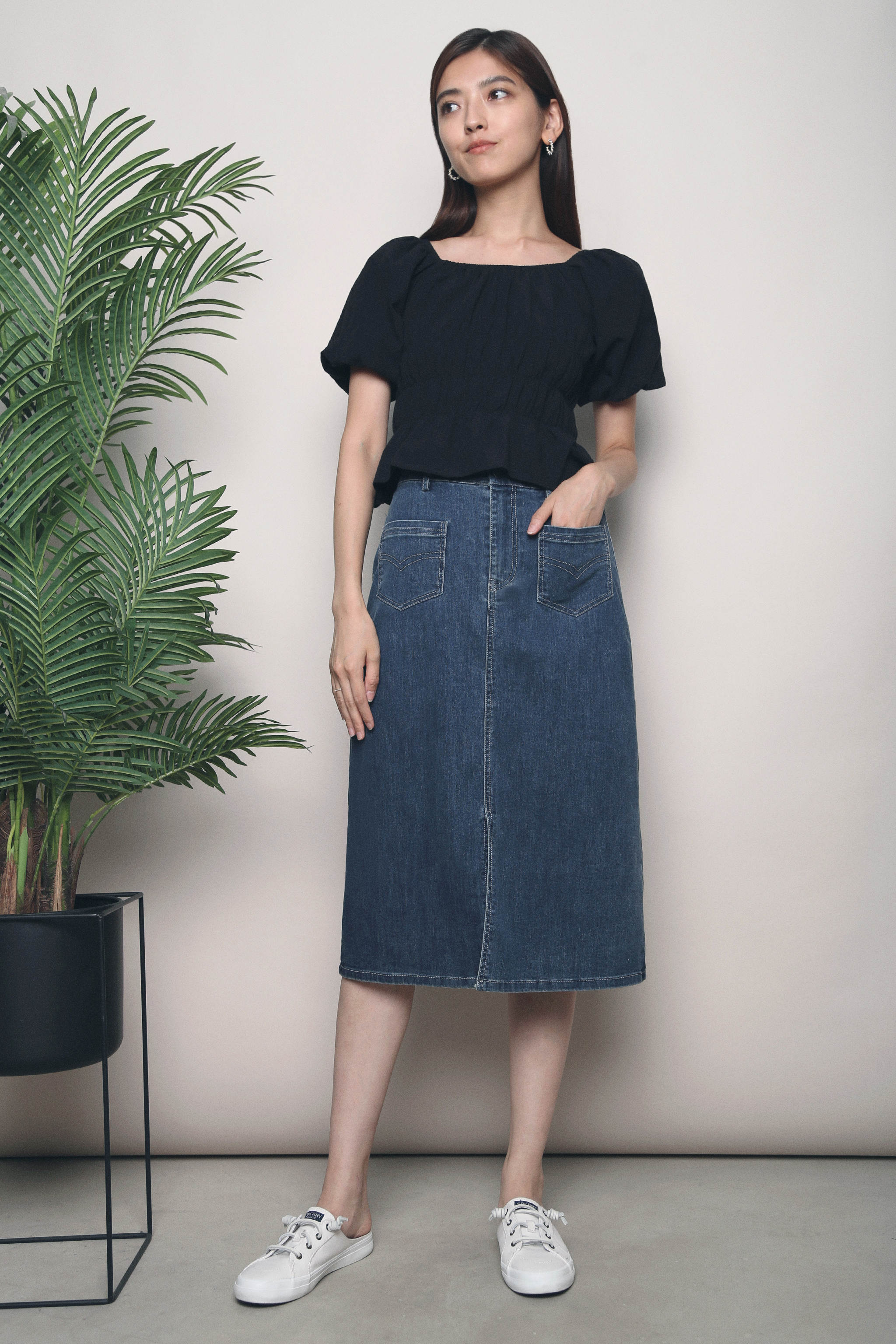 Bora Pocket Denim Skirt (Restock)