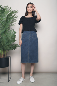 Bora Pocket Denim Skirt (Restock)