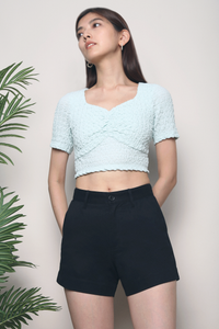 Ayesha Cuff Hem Shorts Black