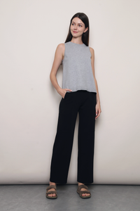 Boulevard Sleeveless Knit Vest Grey