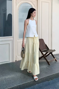 Bow Alert Strappy Top White