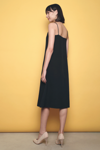 Brennur Strappy Slip Dress Black