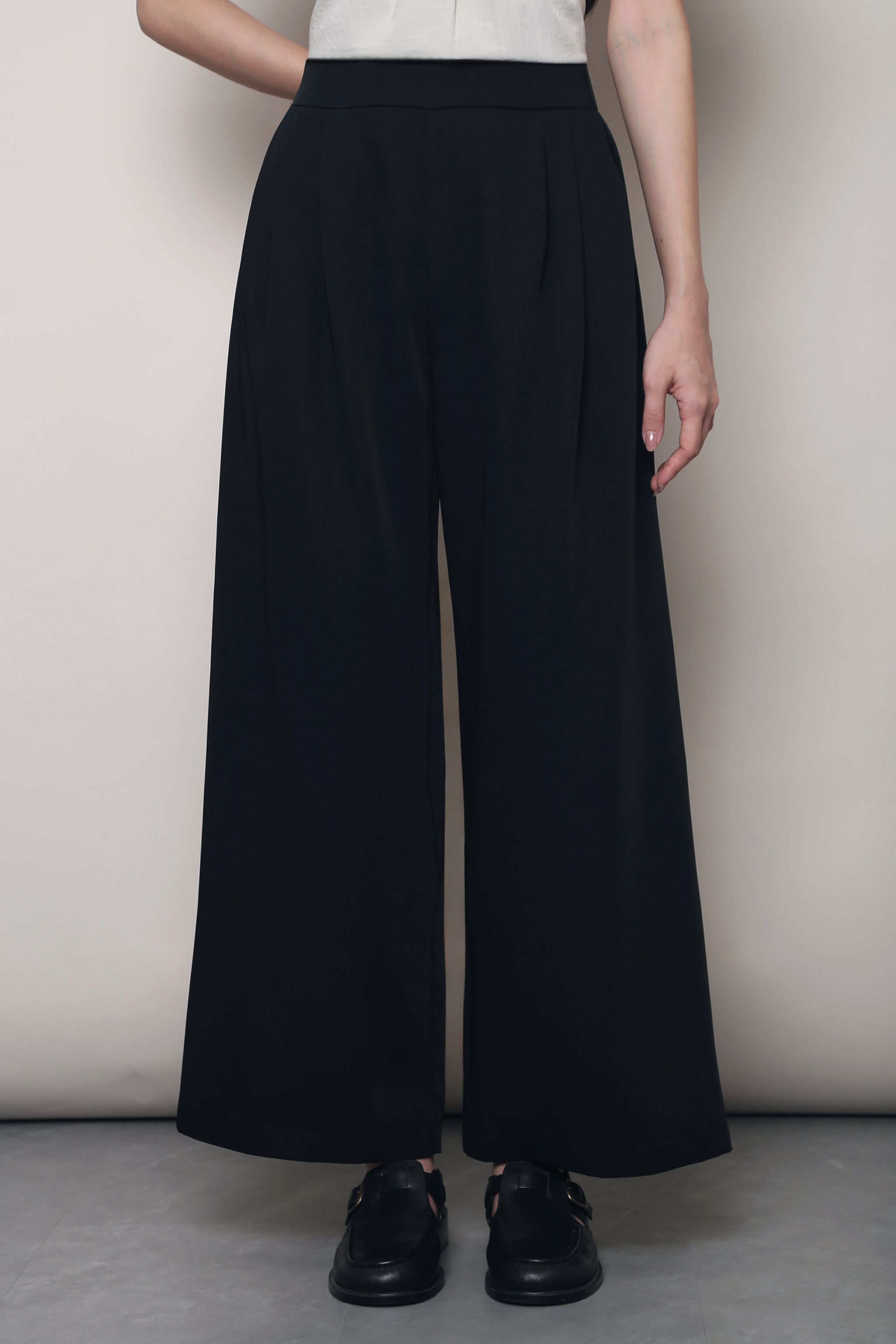 Brookside Pleat Pants Black (Backorder) – Hollyhoque