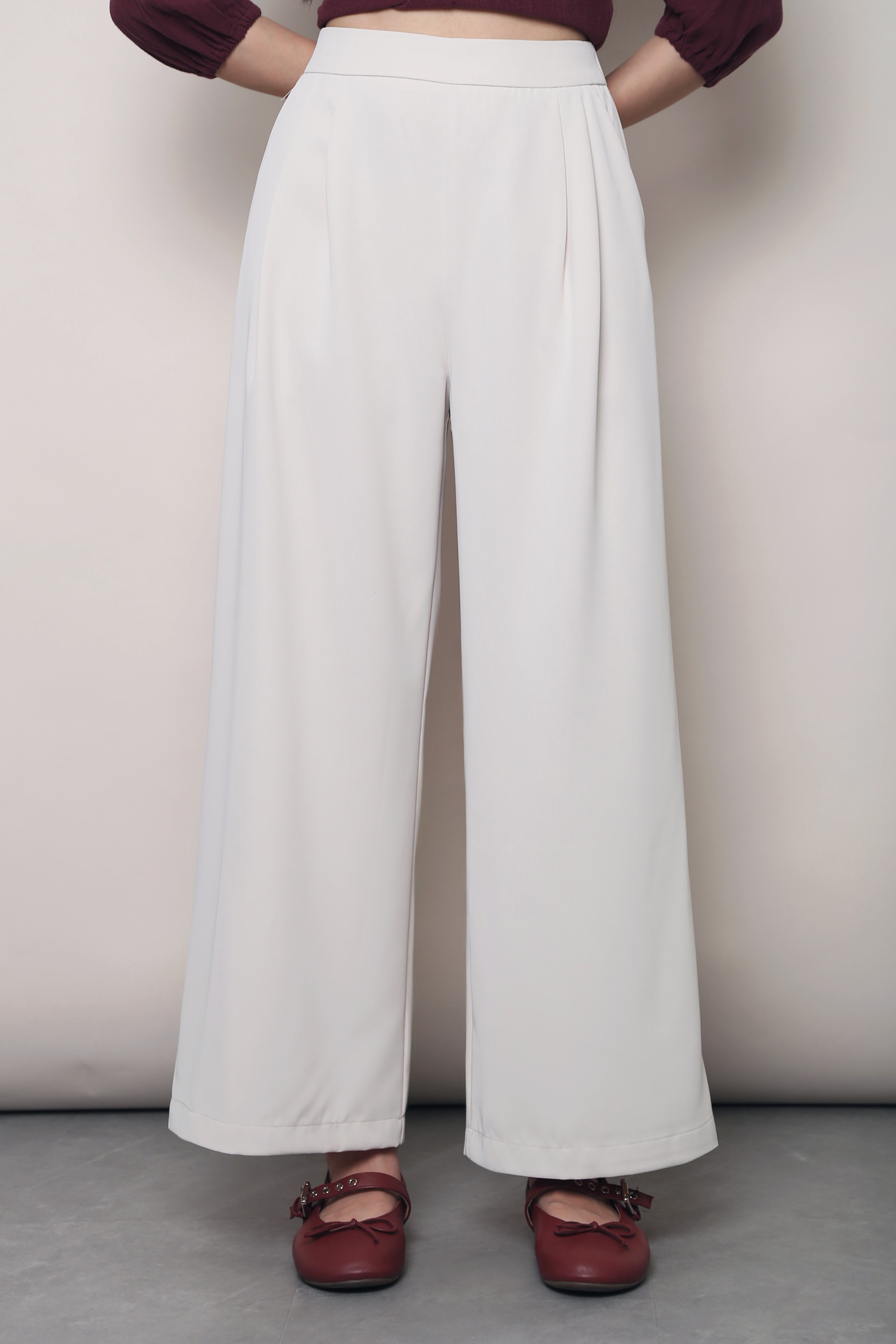 Brookside Pleat Pants Ivory (Backorder)