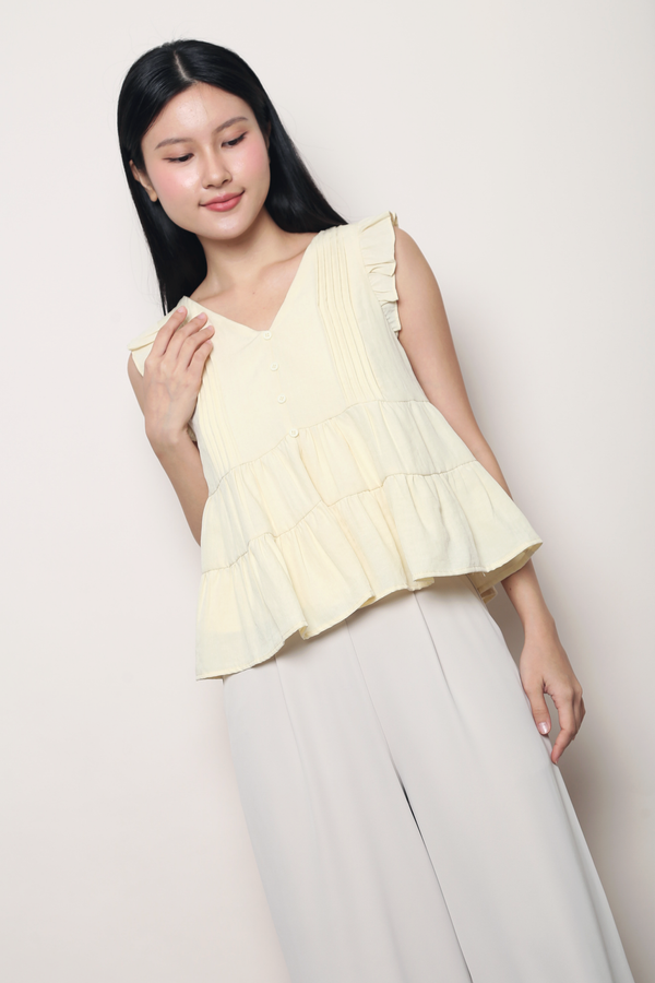 Buttercup Babydoll Blouse Daffodil Yellow