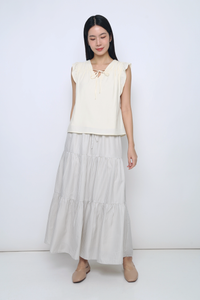 Butterfly Ruffles Blouse Buttermilk