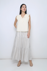 Butterfly Ruffles Blouse Buttermilk