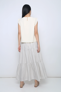 Butterfly Ruffles Blouse Buttermilk
