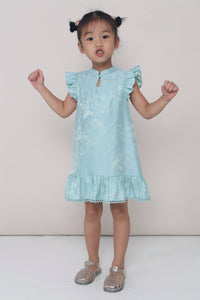 CNY MINI Evie Oriental Sleeveless Dress Sage