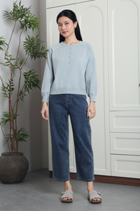 Cambridge Button Down Sweater Baby Blue