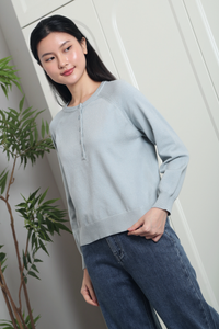 Cambridge Button Down Sweater Baby Blue