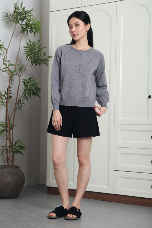 Cambridge Button Down Sweater Grey