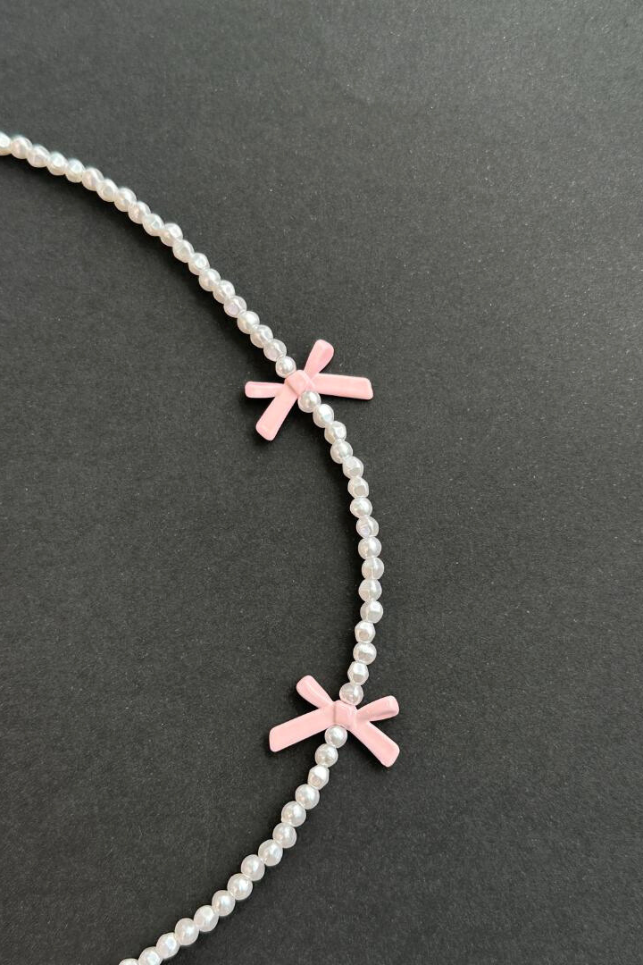 Candy Bow Necklace Pink