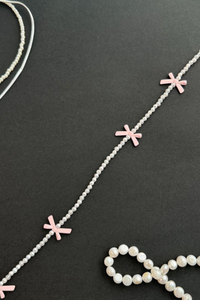 Candy Bow Necklace Pink