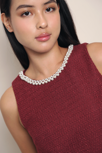 Celestial Bejeweled Vest Top Wine