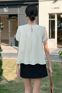 Celestine Floaty Babydoll Top Ivory (Restock)