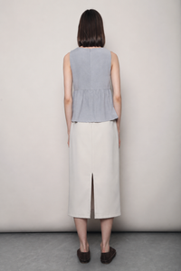 With Love Sleeveless Blouse Powder Blue