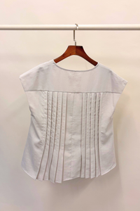 Softline Pleat Blouse Ash Oat