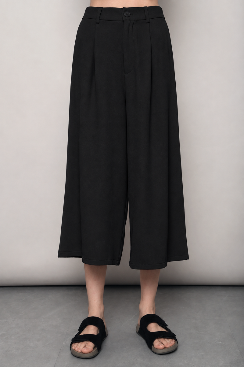City Pleat Culottes Black (Backorder II)
