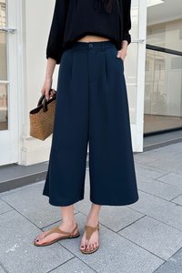City Pleat Culottes Navy