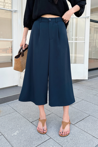 City Pleat Culottes Navy